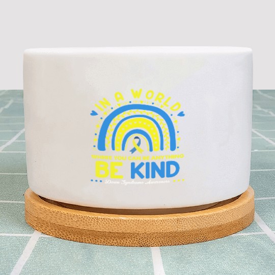 Be Kind Down syndrome Awareness October Teacher Plant Pots