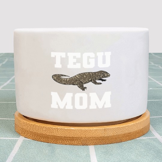 Tegu Mom Lizard Lover Reptile Keeper Animal Lover Plant Pots
