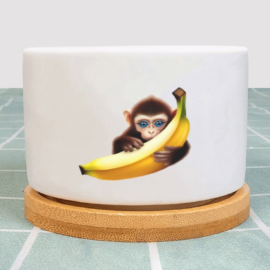 Monkey hide and seek banana Plant Pots
