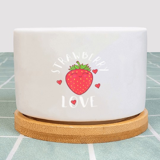 Strawberry Love Lover Fruit Smiling Farmer Greengr Plant Pots