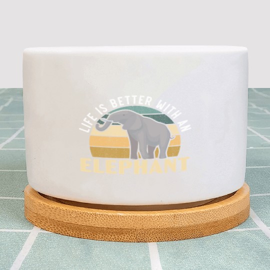 Elephant Lover Wildlife Animal Zoo Zookeeper Plant Pots