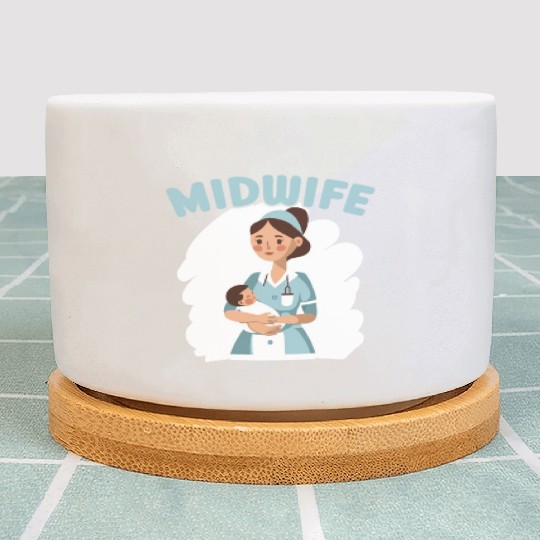 Midwifery Profession Newborn Childbirth Midwife Plant Pots