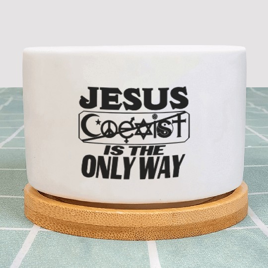Jesus curious is the only way Plant Pots