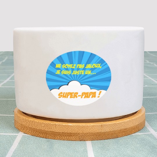 Super-dad super-hero Best dad Father's day Comics Plant Pots