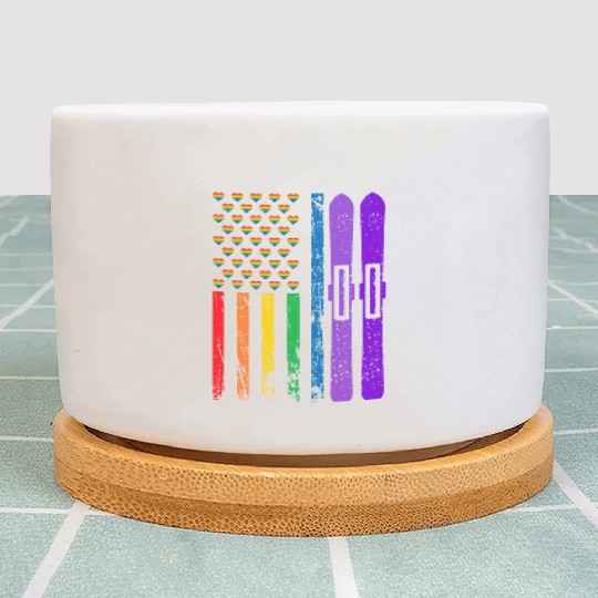 American Sports Rainbow Flag LGBT Pride Month Plant Pots