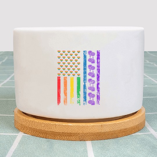 American Sports Rainbow Flag LGBT Pride Month Plant Pots