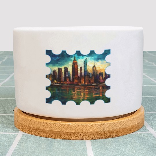 New York skyline Reverie A Symphony of Dreams Plant Pots