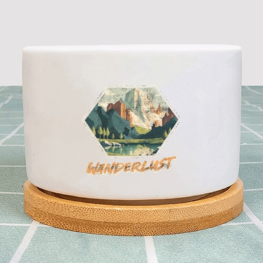 Wanderlust Mountaineer Hiking Mountain love Plant Pots