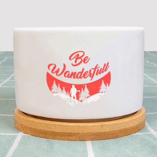 Wanderlust Be Wanderfull Mountain Fan Hiking Plant Pots