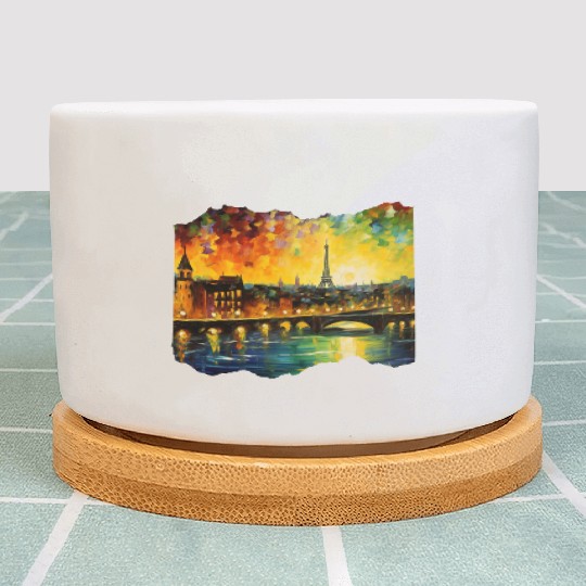 Starry Night over Paris Van Gogh Eiffel Tower Plant Pots