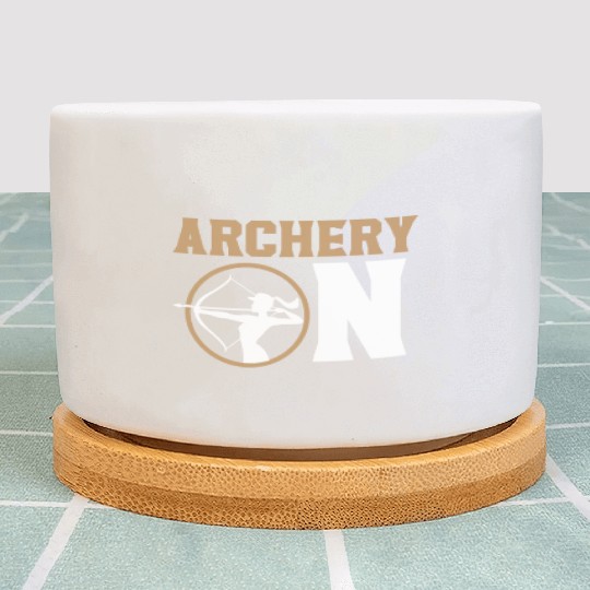 Archery On Bow Hunter Archer Target Arrow Bowman Plant Pots