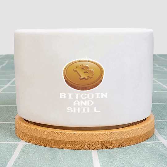 Shilling Bitcoin Cryptocurrency Investor Miner and Plant Pots