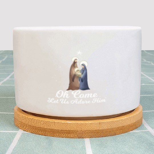 Let Us Adore Him Advent Nativity Scene Plant Pots