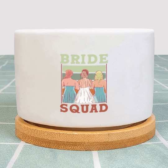 Bride Squad Bachelorette Party Wedding Cute Plant Pots