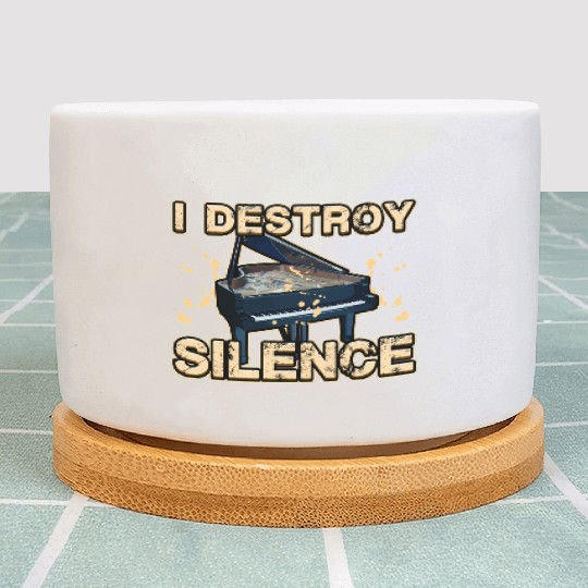 I Destroy Silence Disturbance Grand Keys Piano Pia Plant Pots