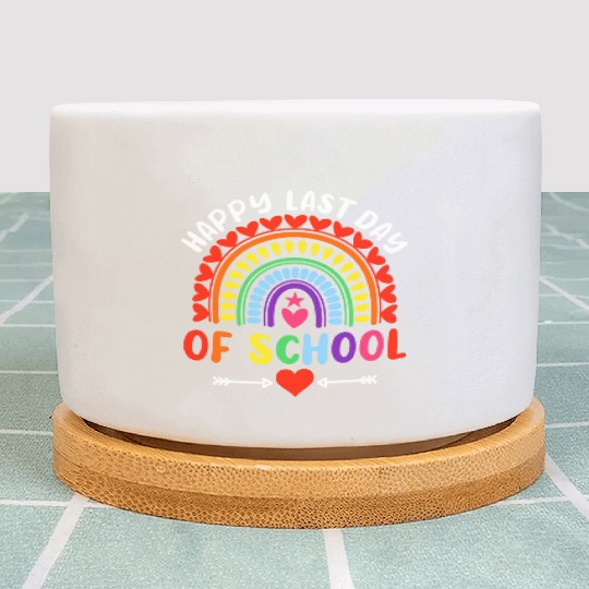 Rainbow Happy Last Day Of School Teacher Boys Plant Pots