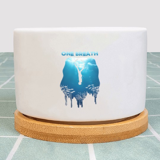 Freediving One Breath Diving Apnea Ocean Free Dive Plant Pots