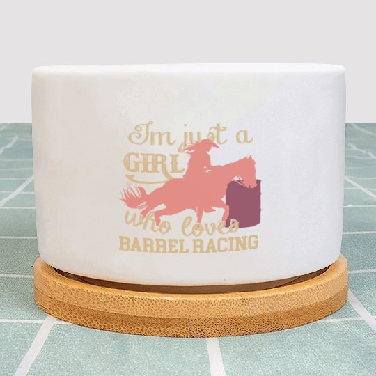 Cowgirl Who Loves Barrel Racing Plant Pots