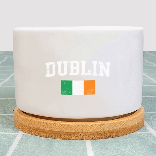 Dublin Ireland Irish Flag St Patrick'S Day Plant Pots