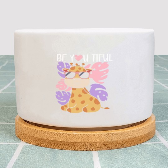 Giraffe Animal Lover Widlife Safari Zoo Zookeeper Plant Pots