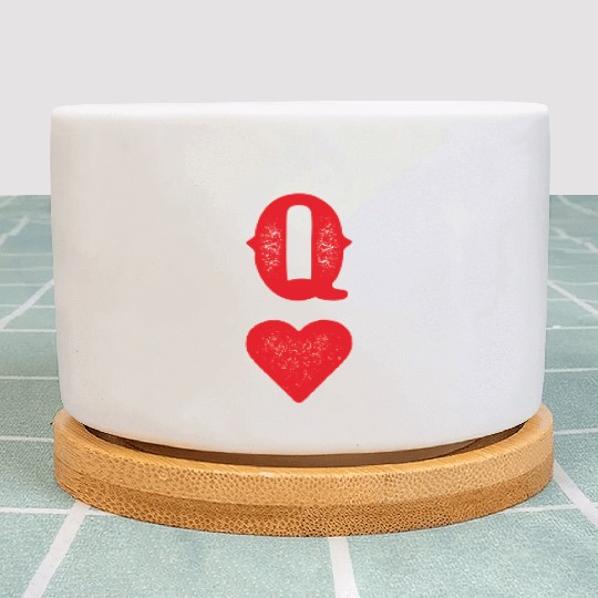 Queen Of Hearts Blackjack Cards Poker 21 Q Plant Pots