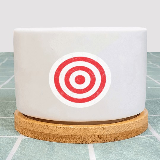 Print On Back Bullseye Target Bulls Eye Fun Plant Pots