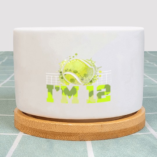 I'm 12 Racket Sports Tennis Player Kid 12th Plant Pots