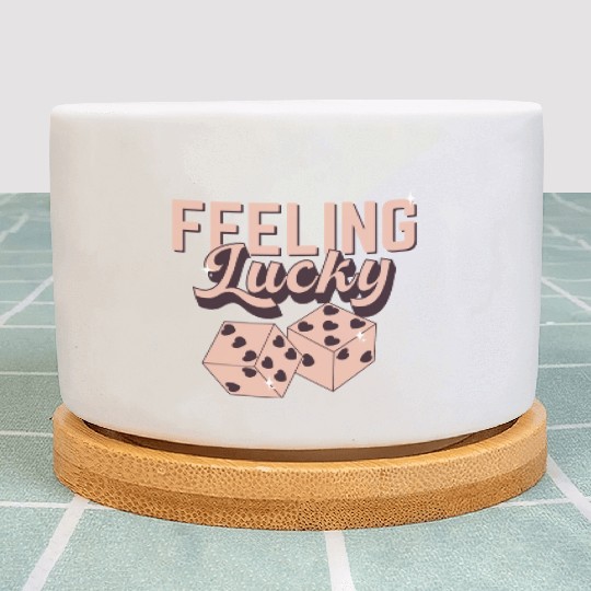 Feeling Lucky Retro Valentine 1 Plant Pots