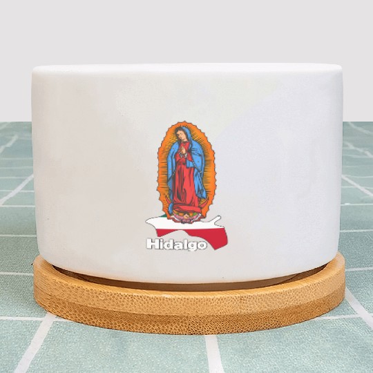 Virgen De Guadalupe With Hidalgo Mexico Plant Pots