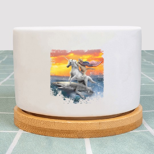 Patriotic Cat Uorn Shar For Veterans Plant Pots