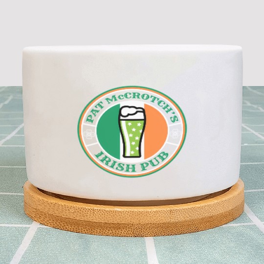 Pat Mccrotch'S Irish Pub Green Beer St Patric Day Plant Pots