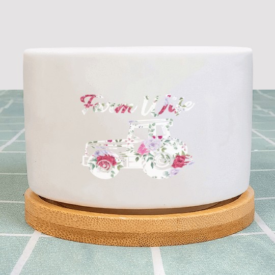 Farm Farmer Farming Tractor Farmer'S Plant Pots