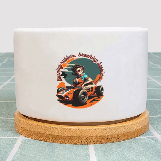 Diesel Diva: A Retro Driver Design v1 Plant Pots