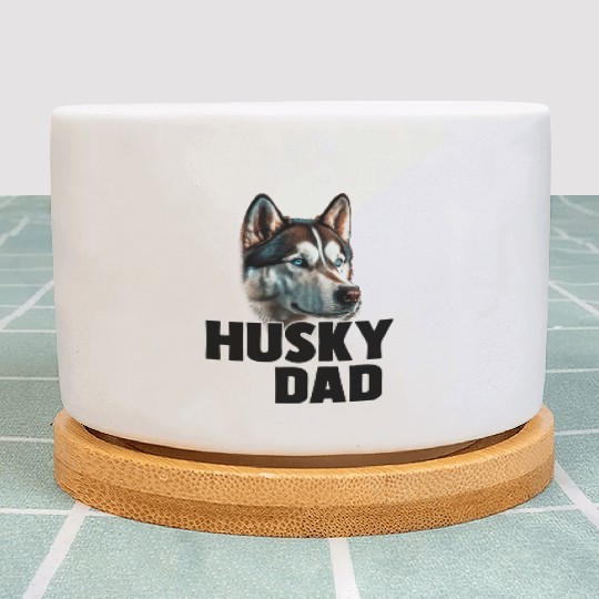 Siberian Husky siberian Husky Dad Plant Pots