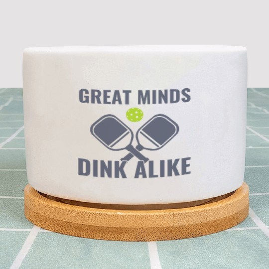 Pickleball Great Minds Dink Alike Funny Pickleball Plant Pots