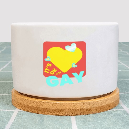 It's OK to Be Gay Equality Gay Pride Rainbow Gay Plant Pots