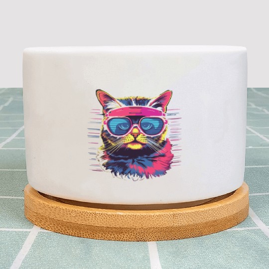80s Cat Style Plant Pots
