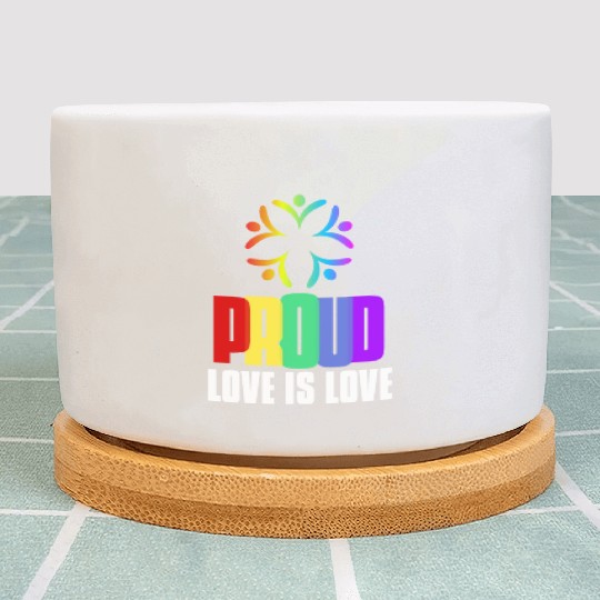Love is Love Plant Pots LGBTQ Pride Rainbow Flag Proud