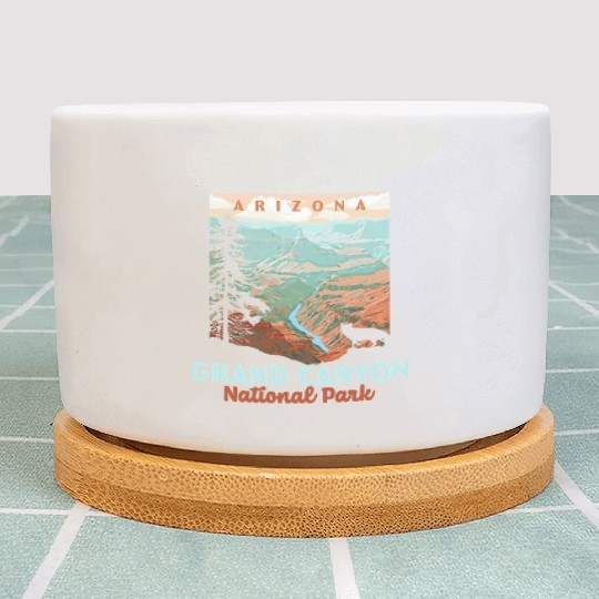 Grand Canyon National Park Arizonna Wpa Style Plant Pots