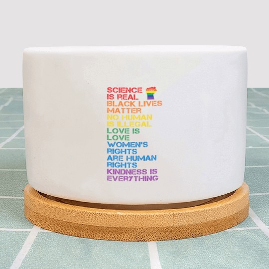 Science Is Real Black Lives Matter Lgbt Blm Fist Plant Pots