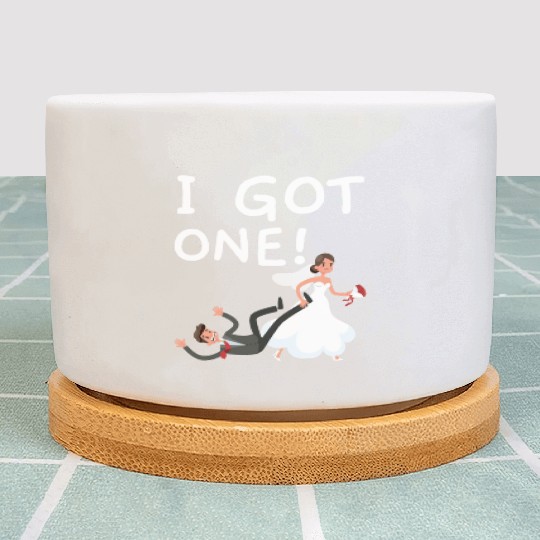 Bride And Groom Wedding Day Marriage Just Married Plant Pots