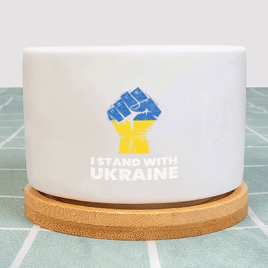 Ukrainian Flag I Stand With Ukraine Flag Plant Pots