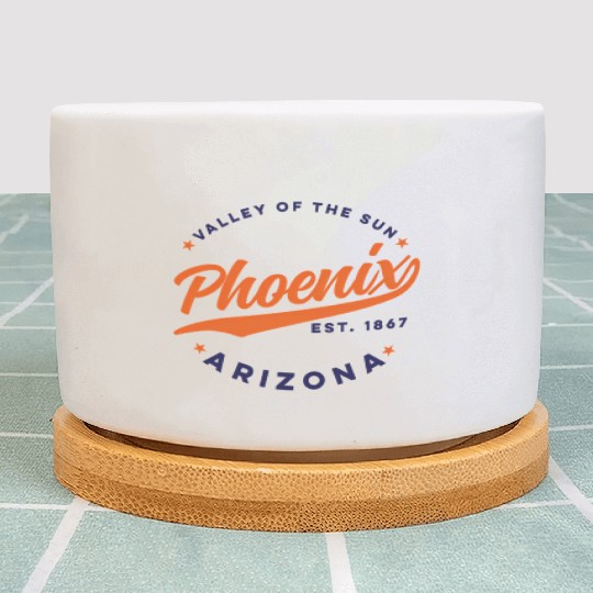 Phoenix Arizonna Valley Of The Sun Color Text Plant Pots