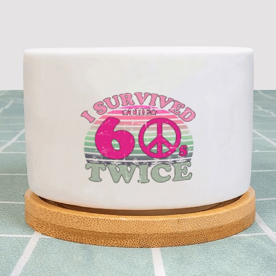 I Survived The Sixties 60S Twice Plant Pots