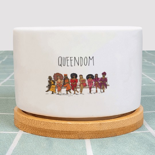 Queendom African American For Educated Strong Plant Pots