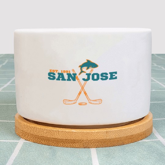 San Jose Est 1991 Sports Team Novelty Athletic Plant Pots