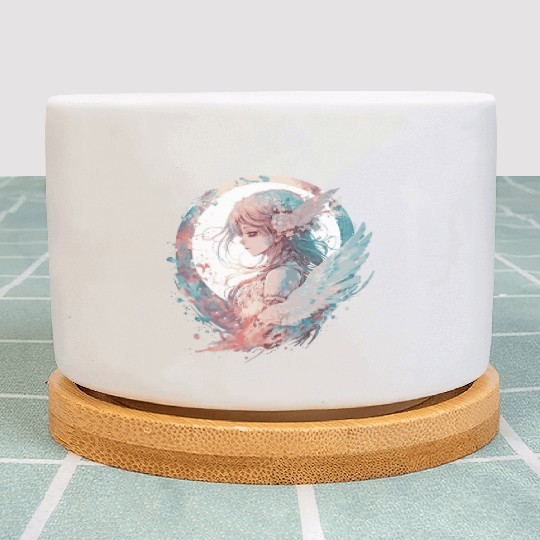 Watercolor Anime Fairy Cute Fairycore Pastel Goth Plant Pots