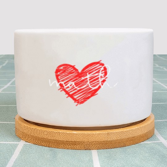 Math Heart - Math Teacher Heart Plant Pots