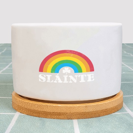 Slainte 80S 70S Rainbow Irish St Patric Day Plant Pots