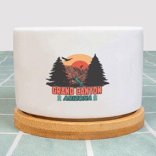Grand Canyon Arizonna National Park Illustration Plant Pots